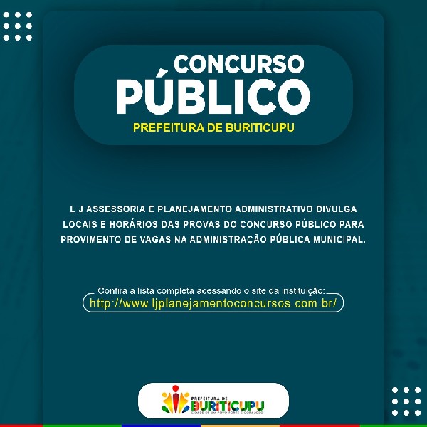 Concurso Público: Empresa divulga local e horários de realização das provas